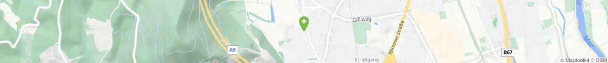 Kartendarstellung des Standorts für GreenCity Apotheke in 8054 Graz